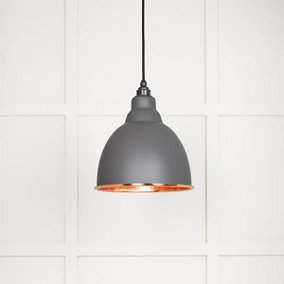 Hammered Copper Brindley Pendant in Bluff
