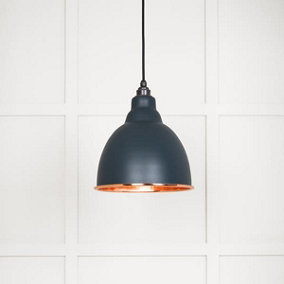 Hammered Copper Brindley Pendant in Soot