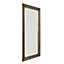 Hammered Large Rectangular Wall Mirror - Glass/Metal - L3 x W80 x H180 cm - Brass