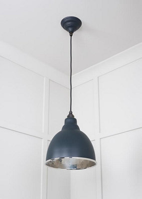 Hammered Nickel Brindley Pendant in Soot