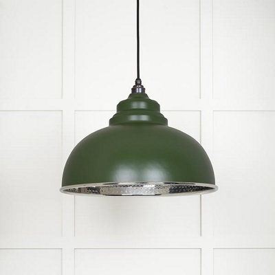 Hammered Nickel Harborne Pendant in Heath