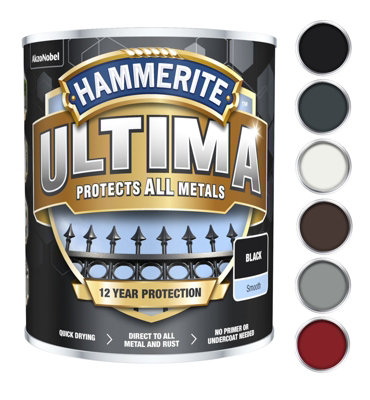 Hammerite 5362529 Ultima Metal Paint Smooth Ruby Red 750ml HMMUMSRR750