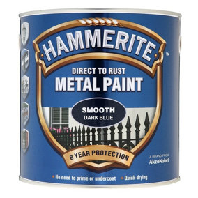 Hammerite Direct to Rust Smooth Metal Paint 2.5L Dark Blue
