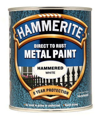 Hammerite - Hammered Direct To Rust Metal Paint - 2.5L - White