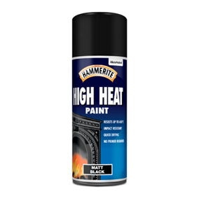 Hammerite High-Heat Paint 400ml Aerosol Matt Black