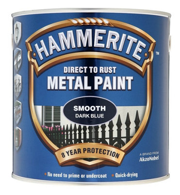 Hammerite - Smooth Direct To Rust Metal Paint - 2.5 Litres - Dark Blue