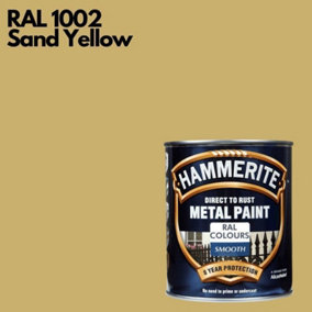 Hammerite Smooth Direct To Rust Metal Paint 750ml RAL 1002