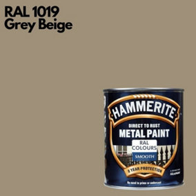 Hammerite Smooth Direct To Rust Metal Paint 750ml RAL 1019