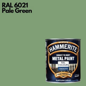 Hammerite Smooth Direct To Rust Metal Paint 750ml RAL 6021