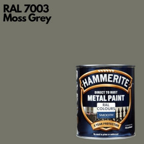 Hammerite Smooth Direct To Rust Metal Paint 750ml RAL 7003