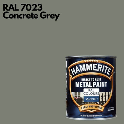 Hammerite Smooth Direct To Rust Metal Paint 750ml RAL 7023