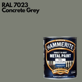 Hammerite Smooth Direct To Rust Metal Paint 750ml RAL 7023