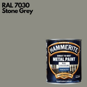 Hammerite Smooth Direct To Rust Metal Paint 750ml RAL 7030