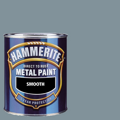 Hammerite Smooth Direct To Rust Metal Paint Misty Lake, 750ml DIY at B&Q