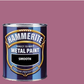 Hammerite Smooth Direct To Rust Metal Paint Raspberry Sorbet, 750ml