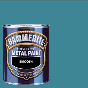 Hammerite Smooth Direct To Rust Metal Paint Sea Bliss, 750ml