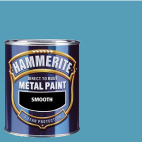 Hammerite Smooth Direct To Rust Metal Paint Sky Reflection, 750ml