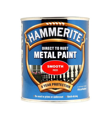 Hammerite Smooth Red 750ml with 1
