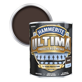 Hammerite Ultima Smooth Metal Paint 750ml - Brown