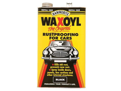 Hammerite Waxoyl Black Car Rust Proofing Refill Can, 5 Litres DIY at B&Q