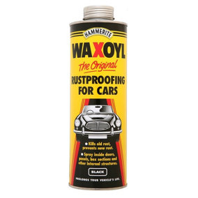 Hammerite Waxoyl Black Car Rust Proofing Schutz, 1 Litre
