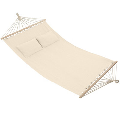 Hammock Eden - with support bars, for 2 people, durable fabric - beige