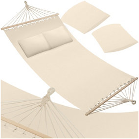 Hammock Eden - with support bars, for 2 people, durable fabric - beige