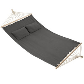Hammock Eden - with support bars, for 2 people, durable fabric - dark grey