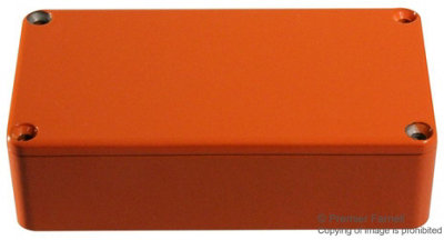 HAMMOND - IP54 Orange Stomp Box Aluminium Instrument Enclosure ...