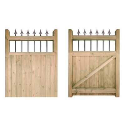 HAMPTO Low Wooden Garden Gate 750mm Wide x 1200mm High