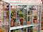 Hampton 5 Feet Lean to Mini Greenhouse - Aluminium/Glass - L151 x W53 x H176 cm - Black