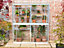 Hampton 5 Feet Lean to Mini Greenhouse - Aluminium/Glass - L151 x W53 x H176 cm - Chestnut Brown