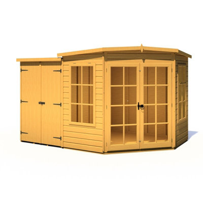 Hampton 7 x 11 Feet with Side Shed - L127.4 x W217.3 x H190.3 cm