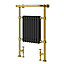 Hampton Black & Gold Heated Towel Rail - 940x600mm