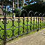 Hampton Black Plastic Lawn Edging (59cm x 32cm) - 5 Panels