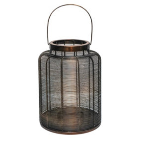 Hampton Copper Woven Metal Lantern H31cm W24cm