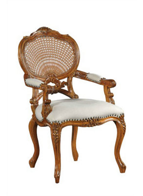 Hampton French Rattan Chair - Wood - L63 x W61 x H101 cm