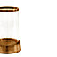 Hampton Hurricane Lantern - Glass/Metal - L18 x W18 x H28 cm - Antique Brass
