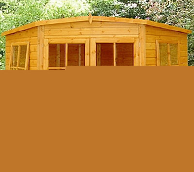 Hampton Shiplap Summerhouse Garden Sun Room Approx 8 x 8 Feet