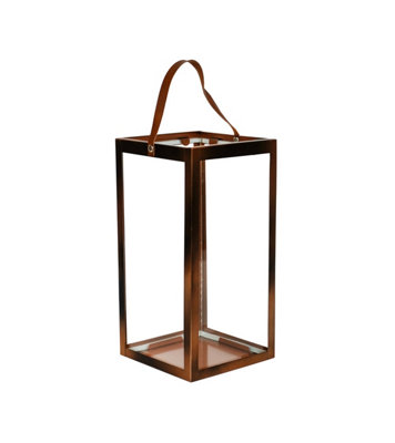 Hampton Tall Lantern in Copper H60cm W25cm