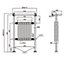 Hampton White & Chrome Heated Towel Rail - 940x600mm