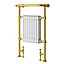 Hampton White & Gold Heated Towel Rail - 940x600mm
