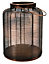 Hampton Woven Lantern - Mild Steel/Glass - L24 x W24 x H40 cm - Copper