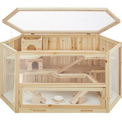 Hamster cage made of wood 115x60x58cm - brown | DIY at B&Q