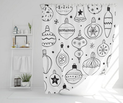 Hand drawn christmas decorations (shower curtain) / Default Title Price Comparisons | Compare The Build