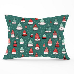 Hand Drawn Joyful Santa Hats Cushions 33cm x 48cm