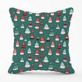 Hand Drawn Joyful Santa Hats Cushions 45cm x 45cm