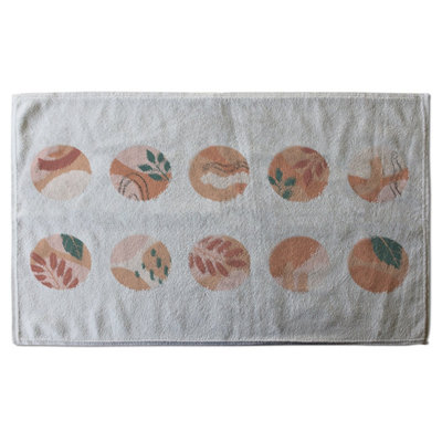 hand drawn organic shapes, plant and textures in autumn style (Bath Towel) / Default Title