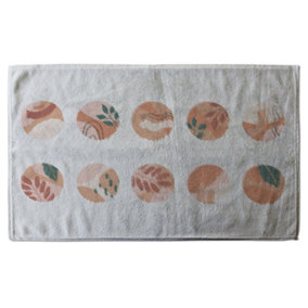 hand drawn organic shapes, plant and textures in autumn style (Bath Towel) / Default Title