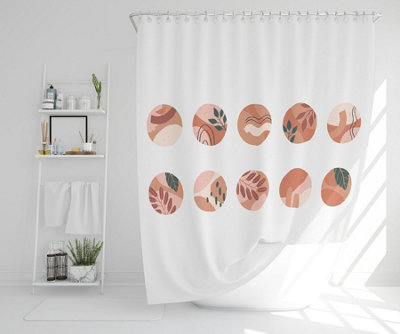 hand drawn organic shapes, plant and textures in autumn style (Shower Curtain) / Default Title Price Comparisons | Compare The Build